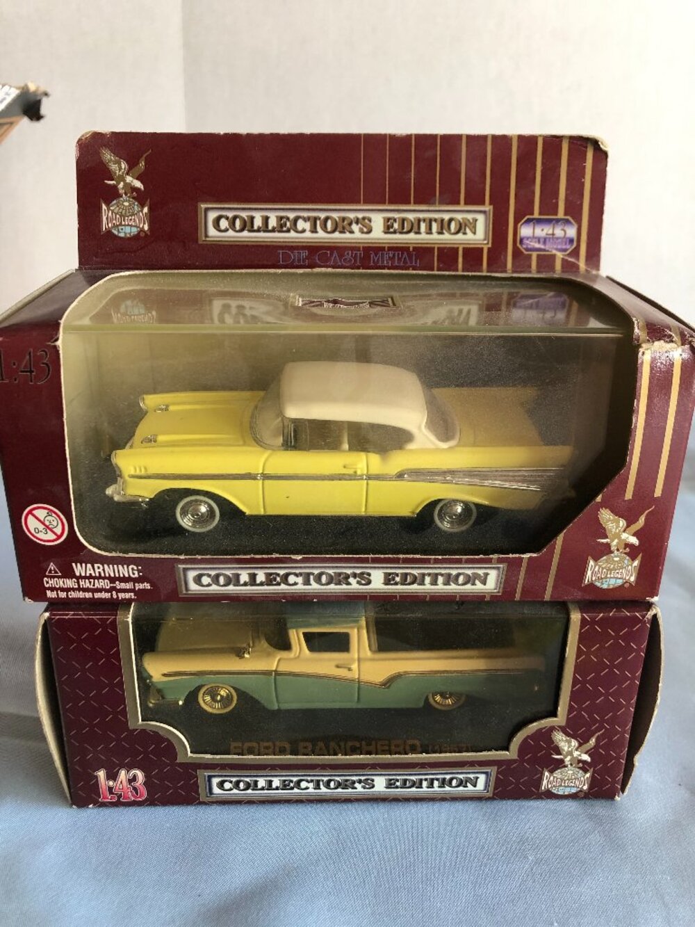 2 Collectors Edition Road Legends 1957 Chevrolet Bel Air & Ford Ranchero #F33